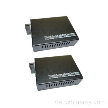 1 Paar einzelner Faser SM 10/100/1000Mbit/s Gigabit Optical Converter RJ45 Ethernet -Glasfaser -Medienkonverter